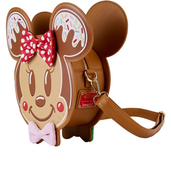 Loungefly Mickey & Minnie Gingerbread Cookie Crossbody Bag - Picture 5 of 6